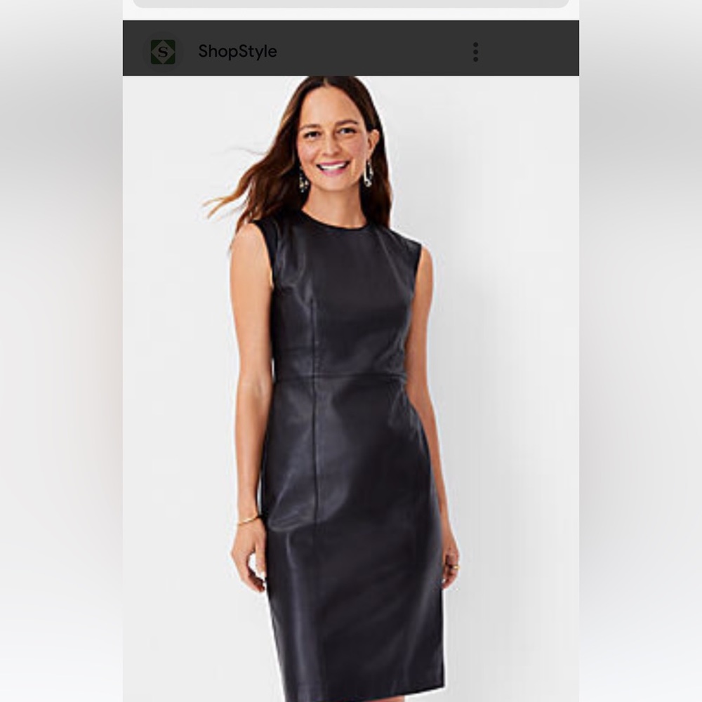 New Ann Taylor luxe faux leather dress 12p